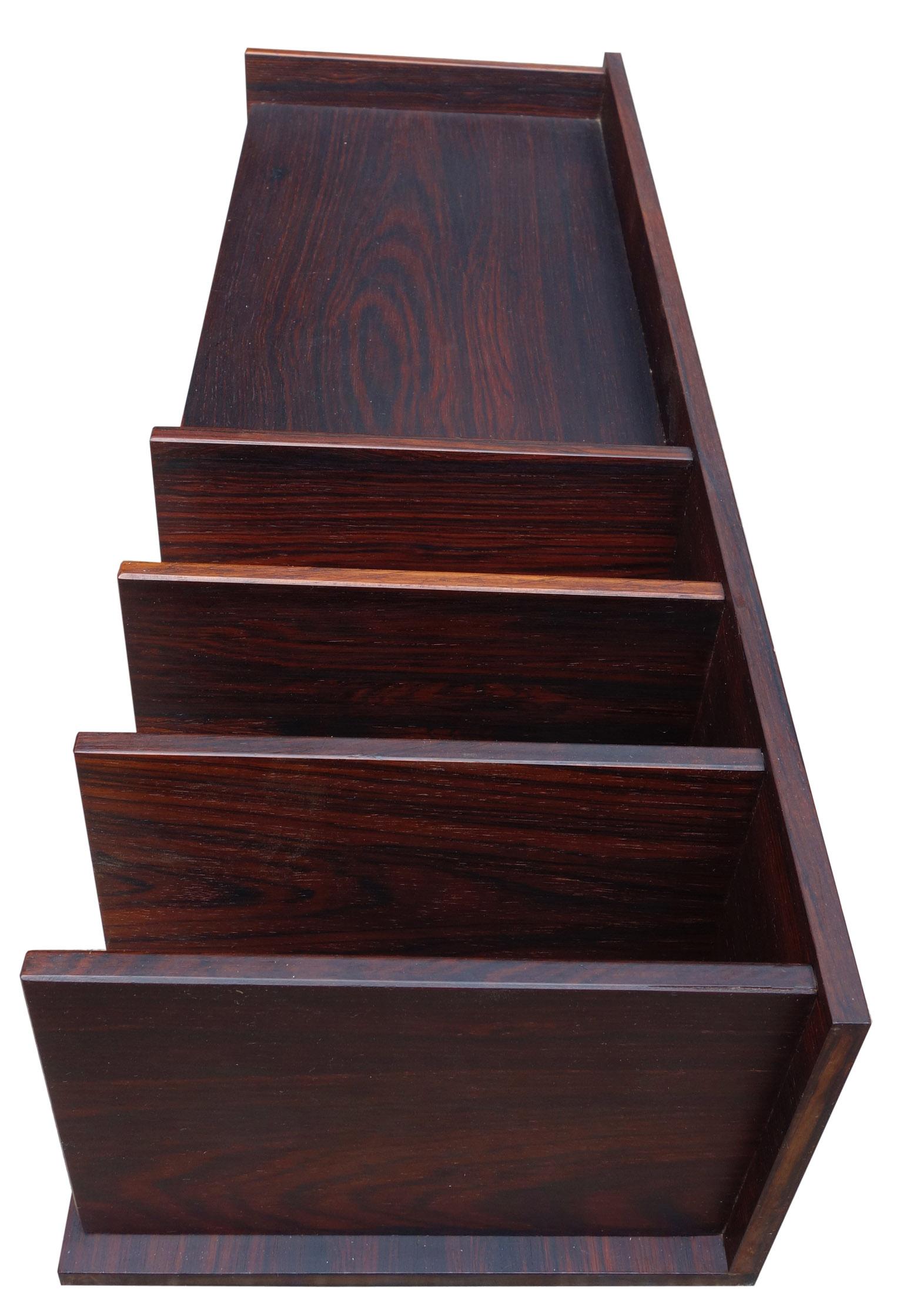 Midcentury Rosewood Desk Organizer / Letter Tray by Georg Petersens In Good Condition In BROOKLYN, NY