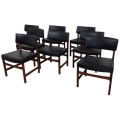 Midcentury Rosewood Dining Chairs, Set of Eight