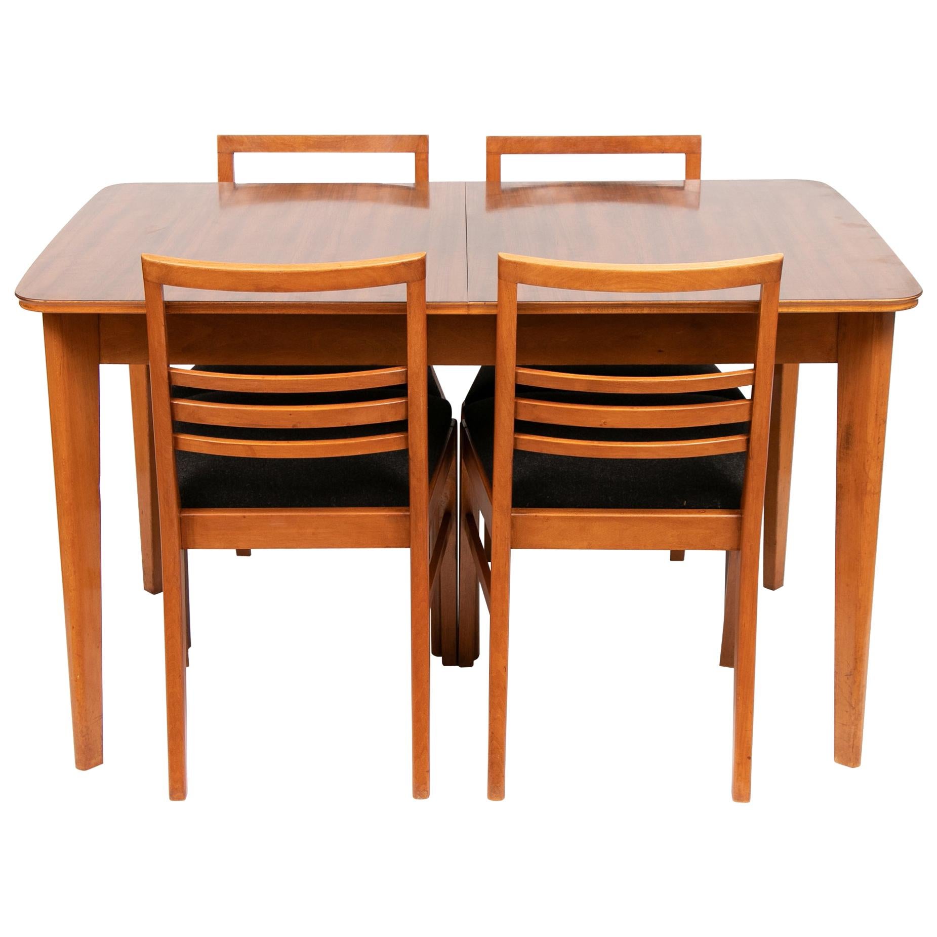 Midcentury Rosewood Dining Table and 4 Chairs by Gordon Russell, circa 1960 For Sale