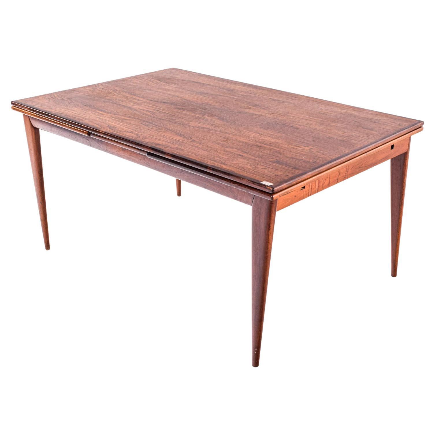 Midcentury Rosewood Dining Table Model 12 by Niels Moller for J.L. Møller