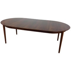 Midcentury Rosewood Extendable Dining Table by Niels Koefoed