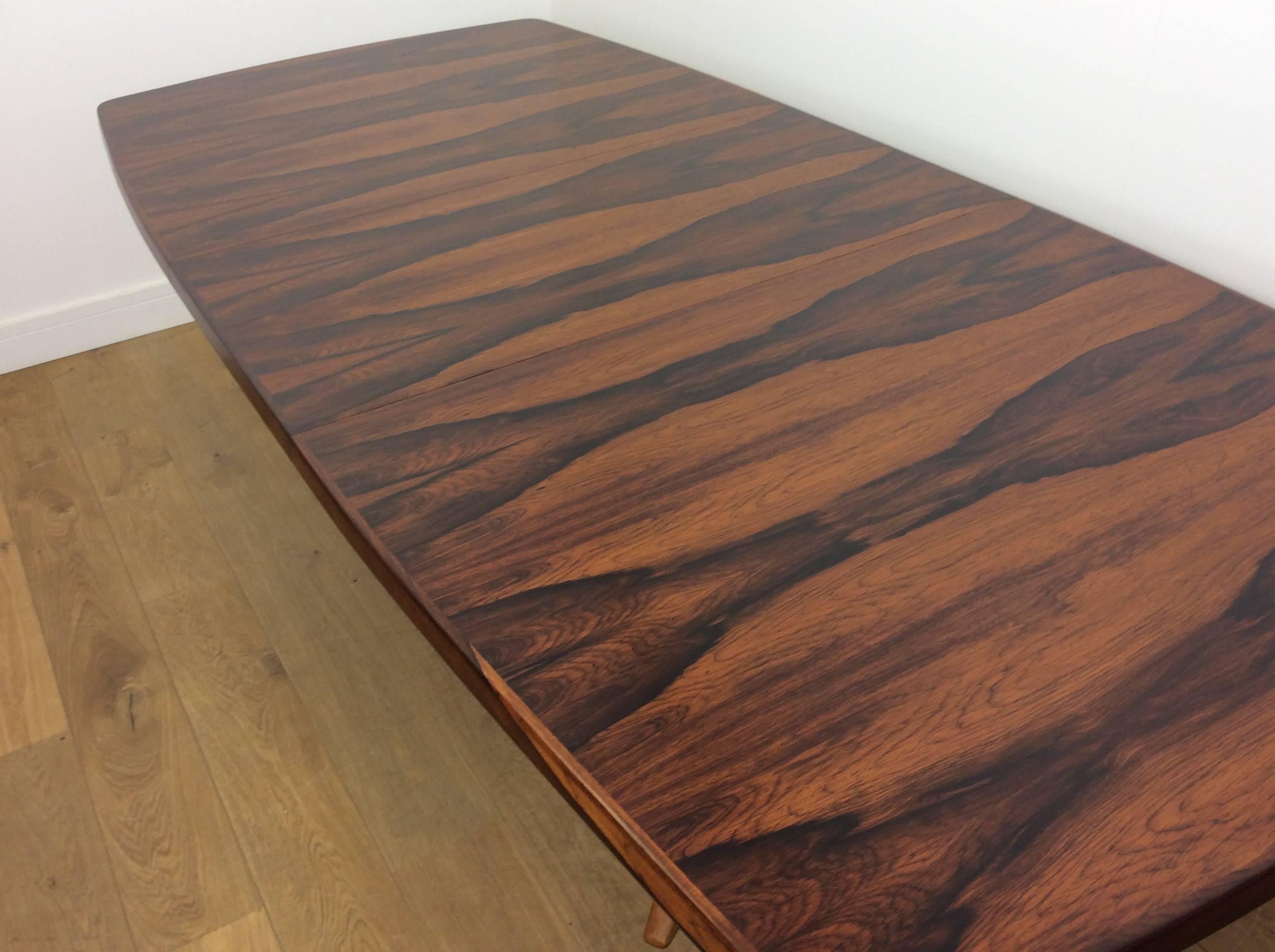 Midcentury Rosewood Extendable Table For Sale 4