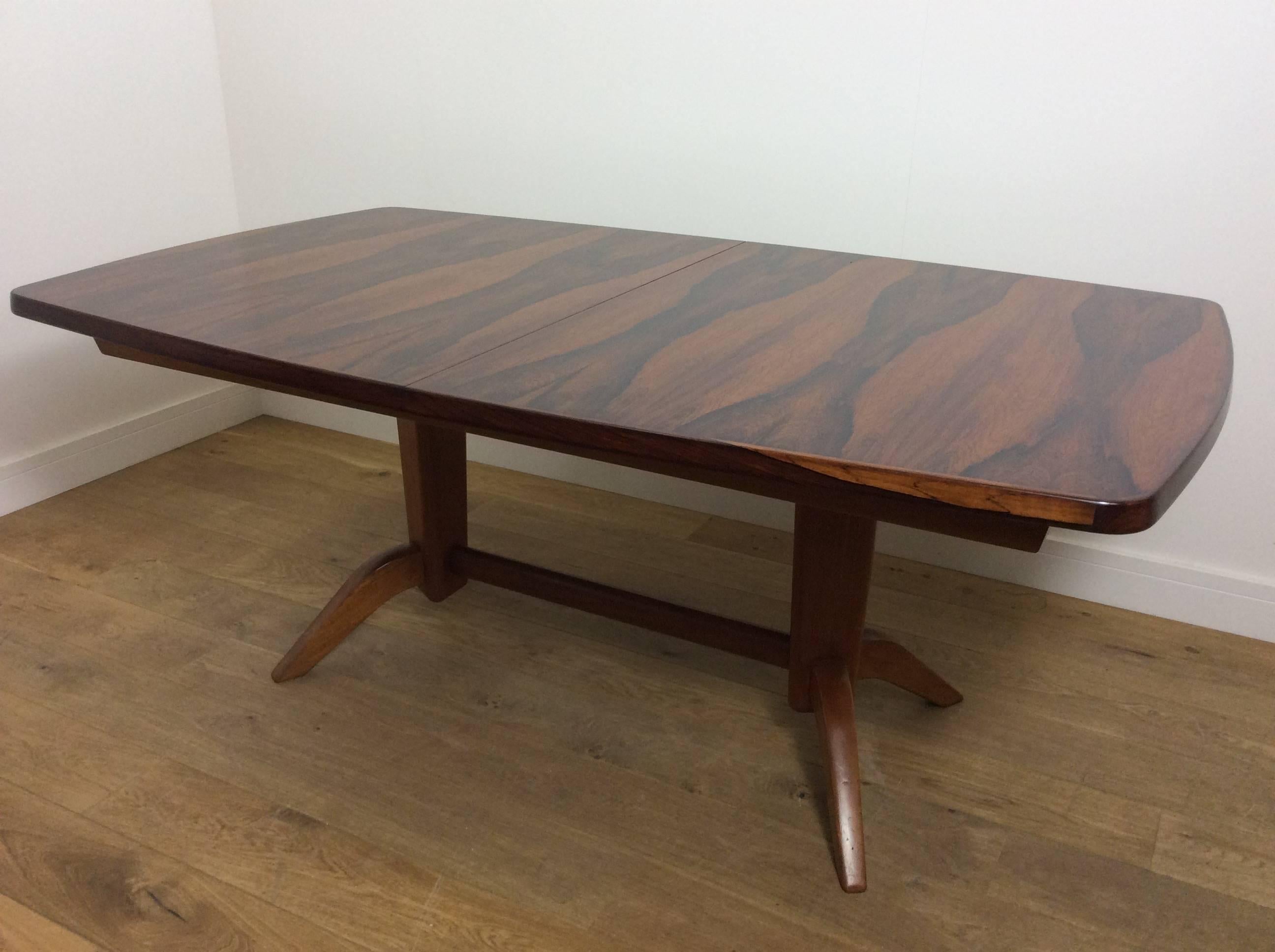 Mid-Century Modern Midcentury Rosewood Extendable Table For Sale