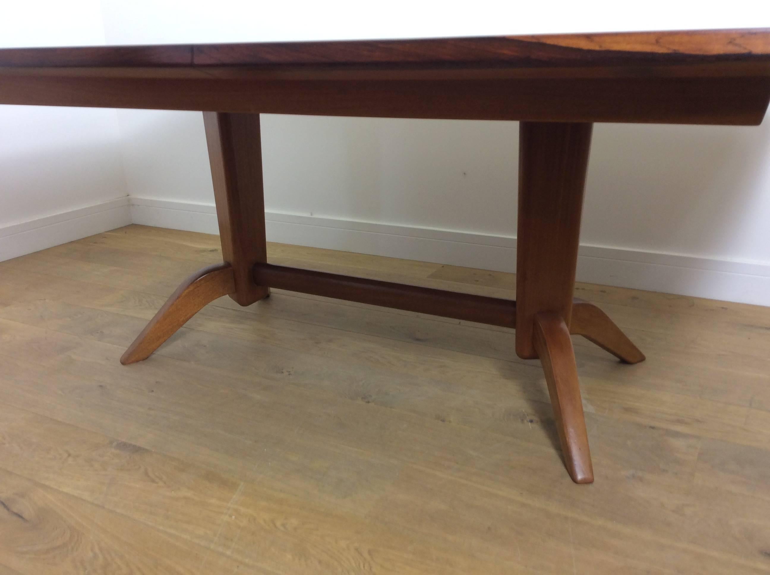 Danish Midcentury Rosewood Extendable Table For Sale
