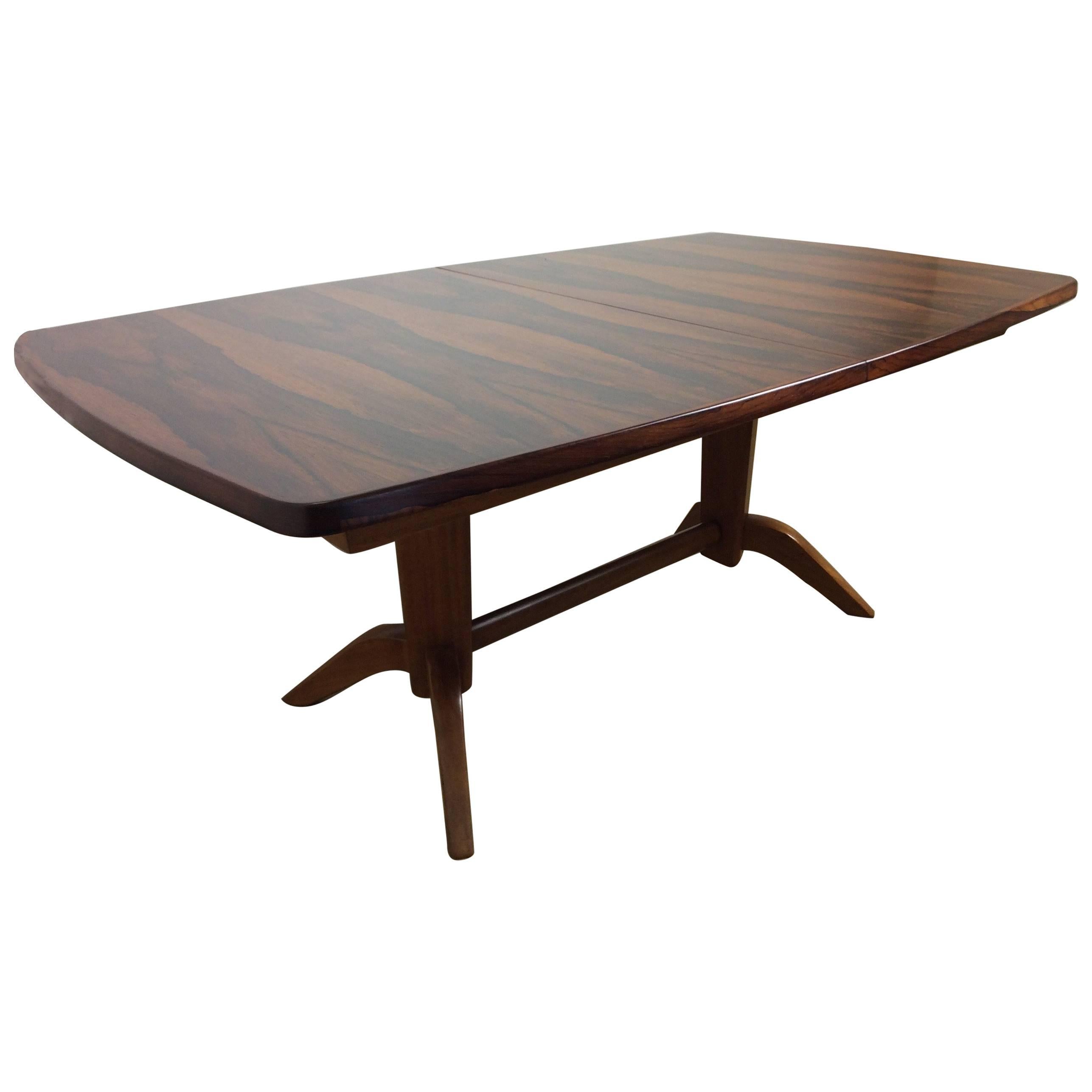 Midcentury Rosewood Extendable Table For Sale