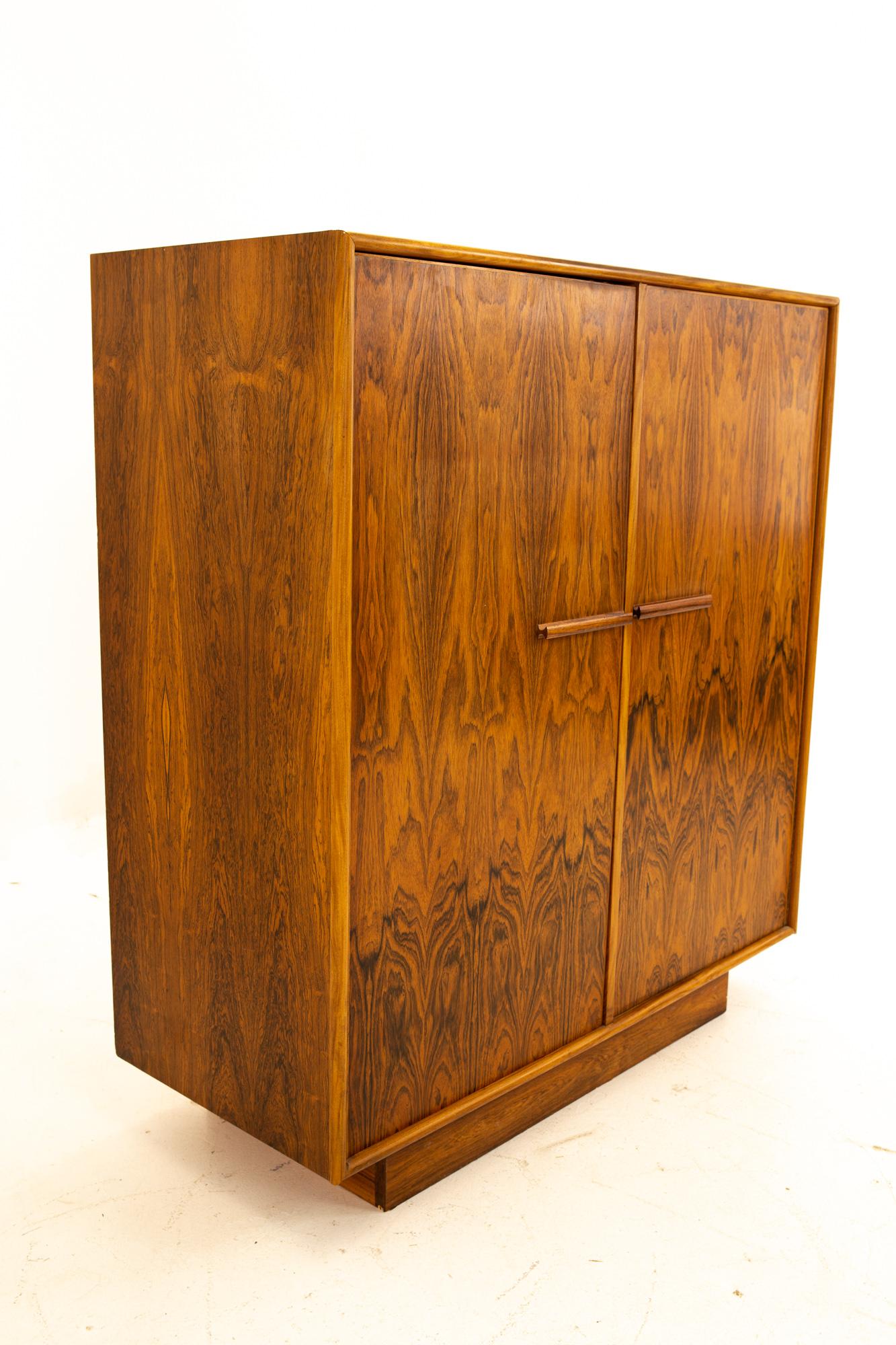 Mid-Century Modern Mid Century Rosewood Highboy Armoire Dresser