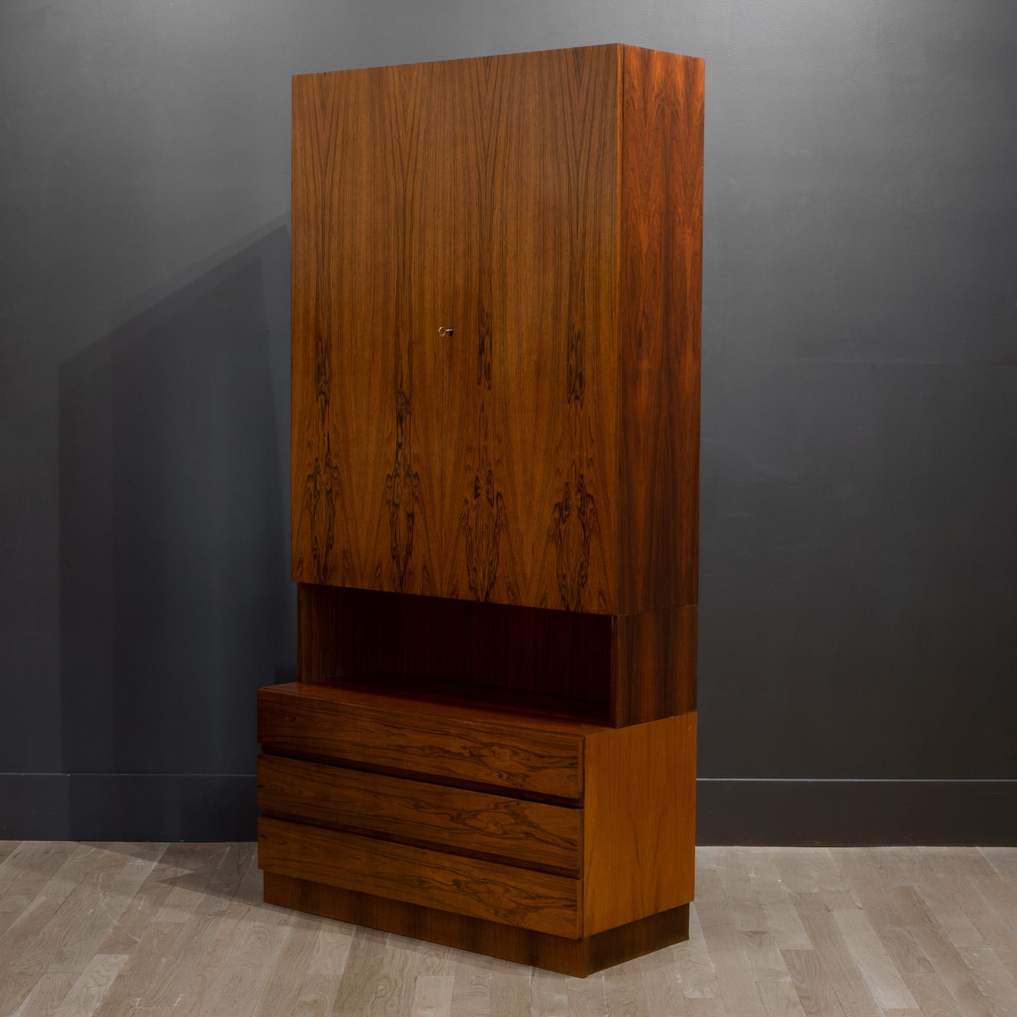 Midcentury Rosewood Modular Wall Unit Designed by Georg Satink for WK Mobel c 1