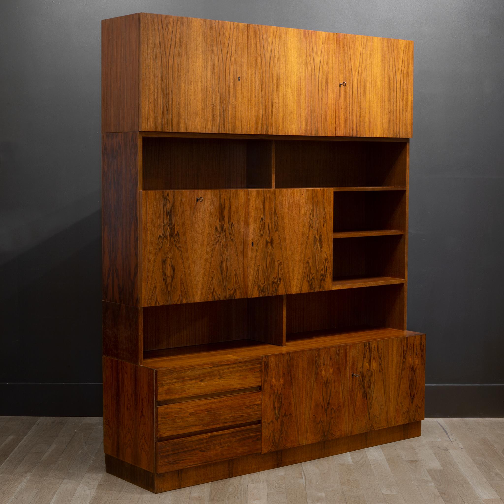 Mid-Century Modern Midcentury Rosewood Modular Wall Unit Designed by Georg Satink for WK Mobel c