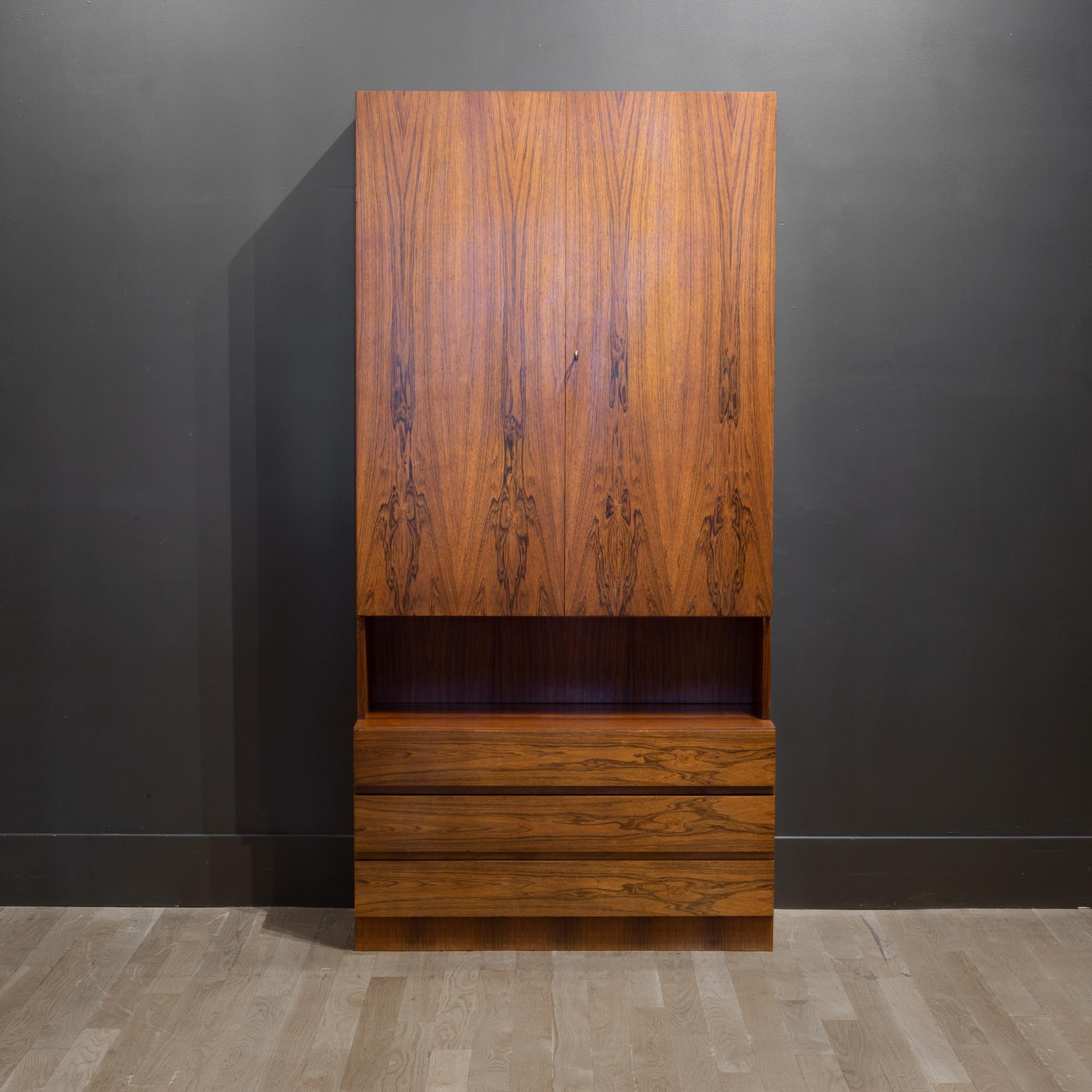 Midcentury Rosewood Modular Wall Unit Designed by Georg Satink for WK Mobel c In Good Condition In San Francisco, CA