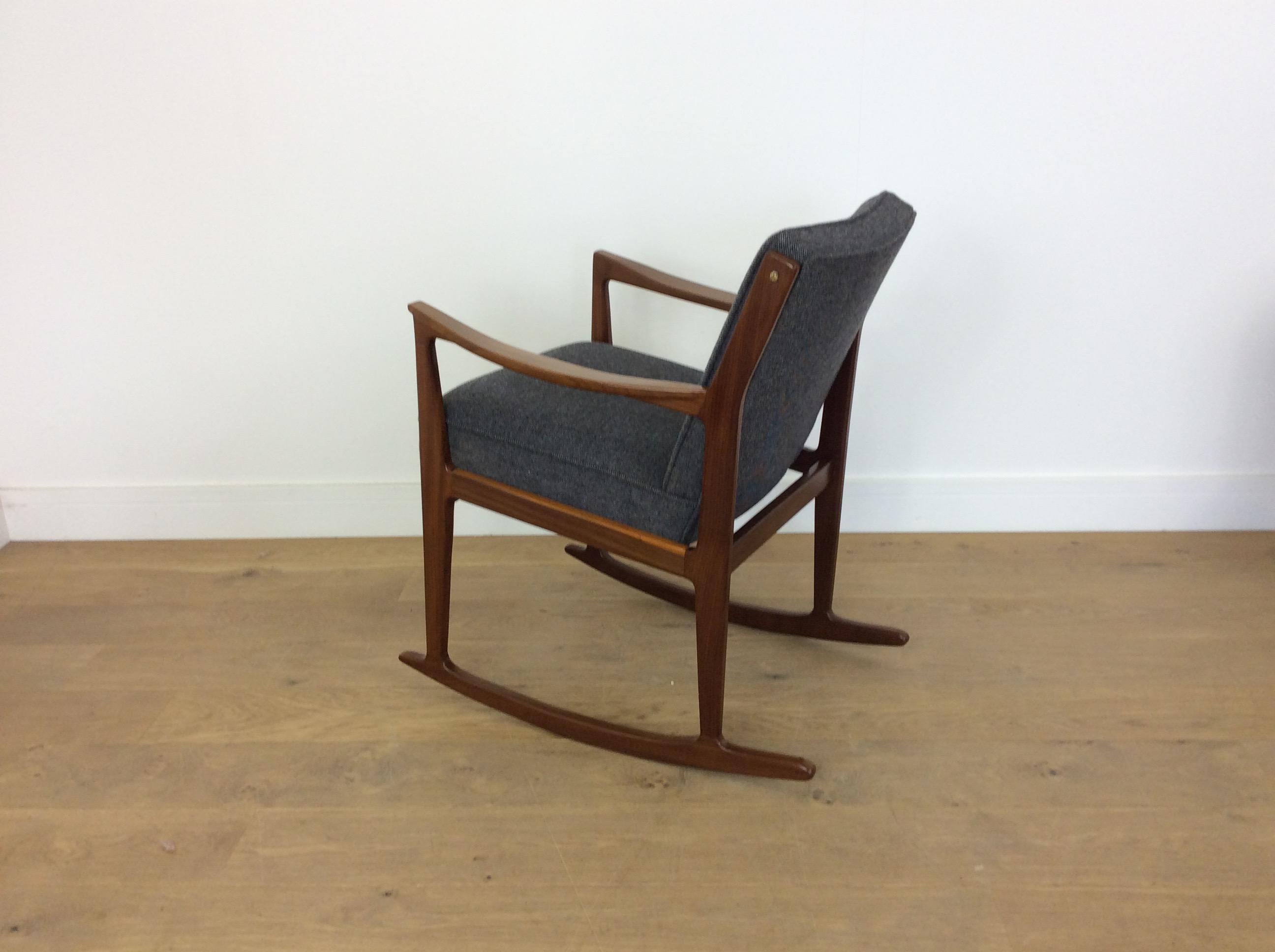 Midcentury Rosewood Rocking Chair In Good Condition In London, GB