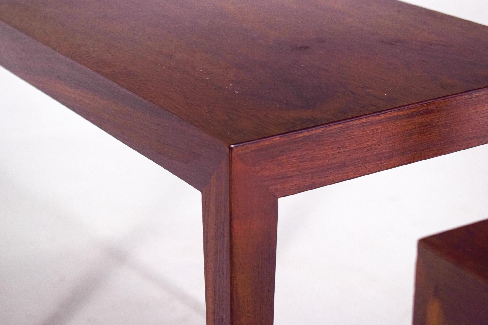 Mid-20th Century Midcentury Rosewood Side Tables by Severin Hansen for Haslev, Denmark