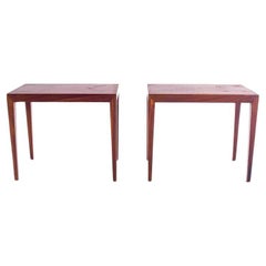 Midcentury Rosewood Side Tables by Severin Hansen for Haslev, Denmark