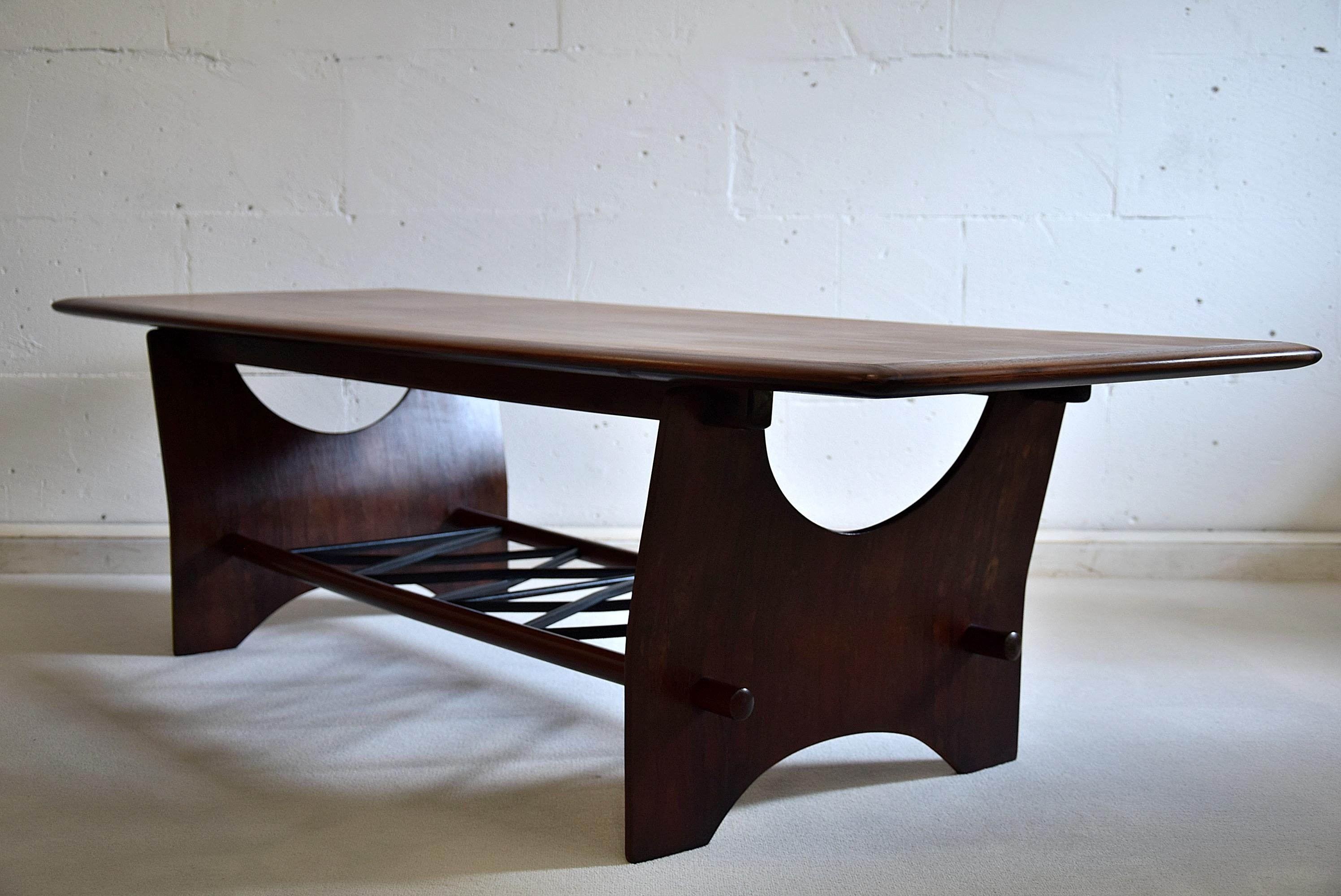 French Mid-Century Two-Tier Coffee Table For Sale