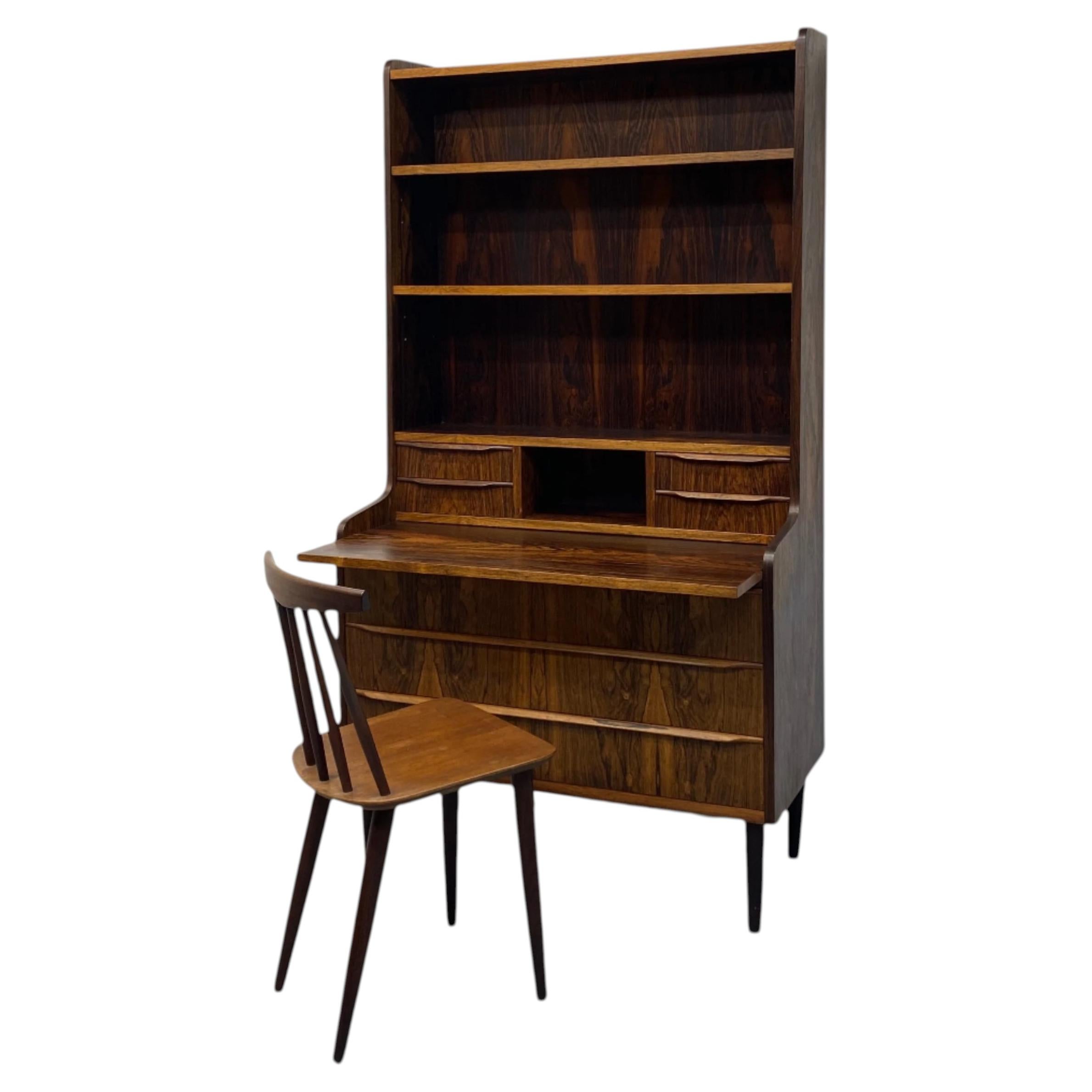 Midcentury Rosewood Wall Unit Denmark 1960s For Sale