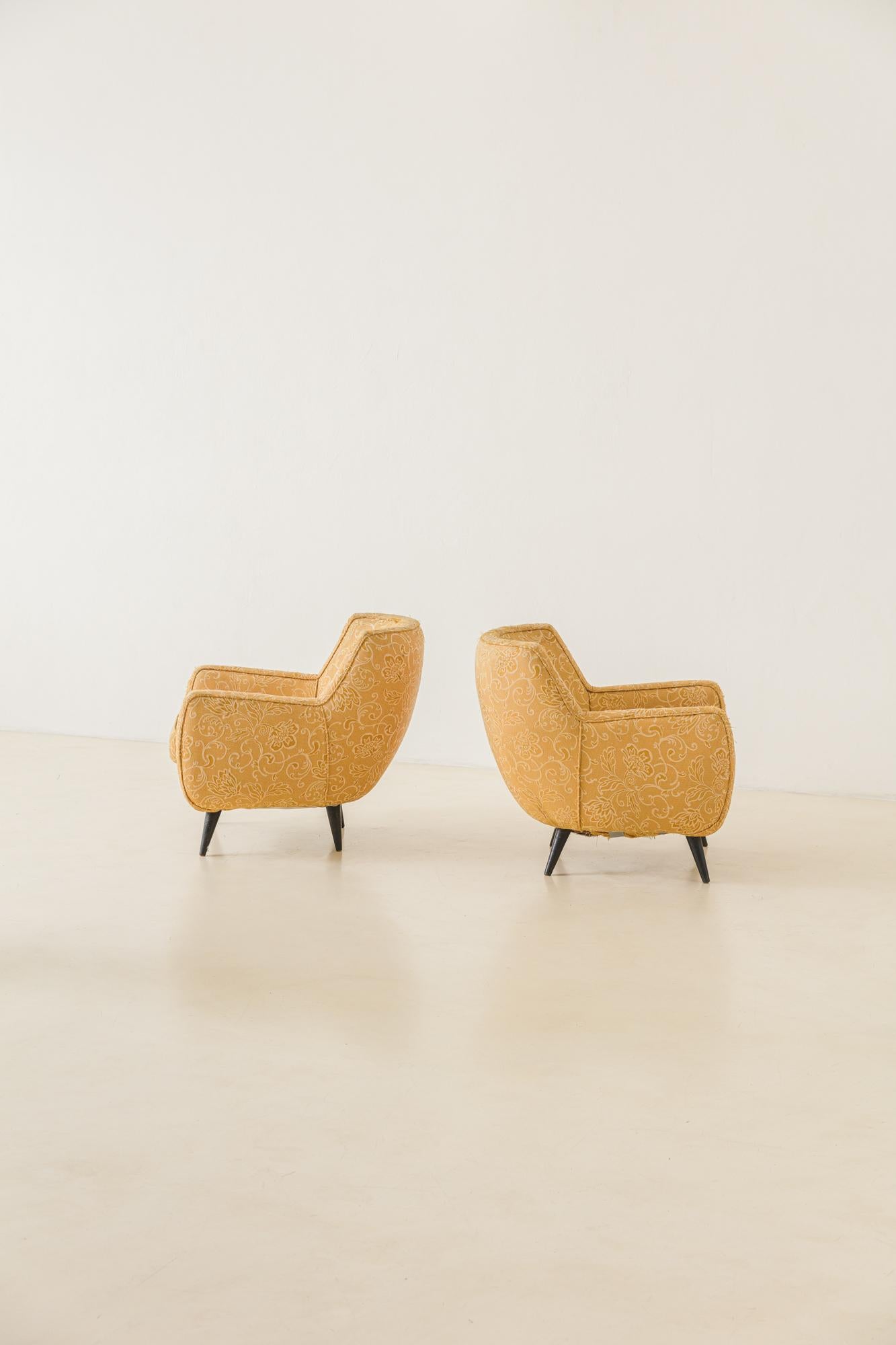 Mid-Century Modern Fauteuils ronds du milieu du siècle dernier conçus par Geraldo de Barros, Unilabor, vers 1959 en vente