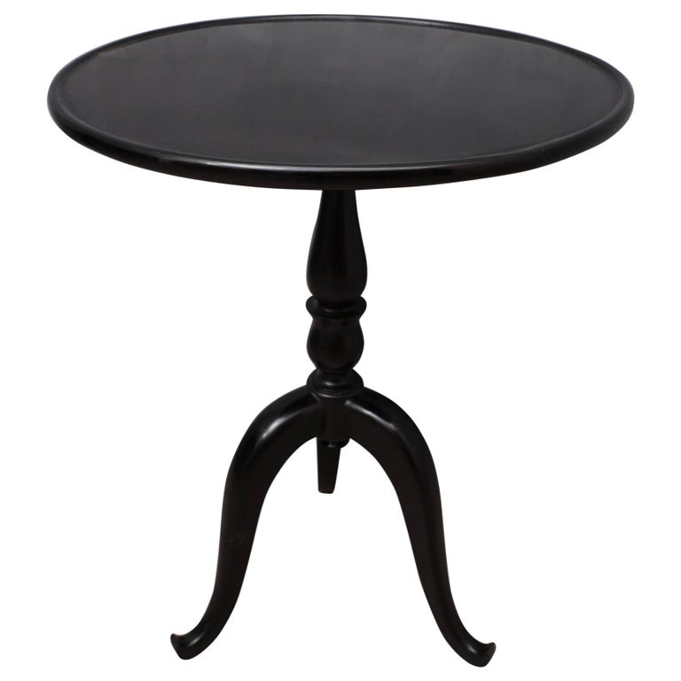 Midcentury Round Black Side Table 1930 For At 1stdibs Midcentury Round Black Side Table 1930, Round Black Table