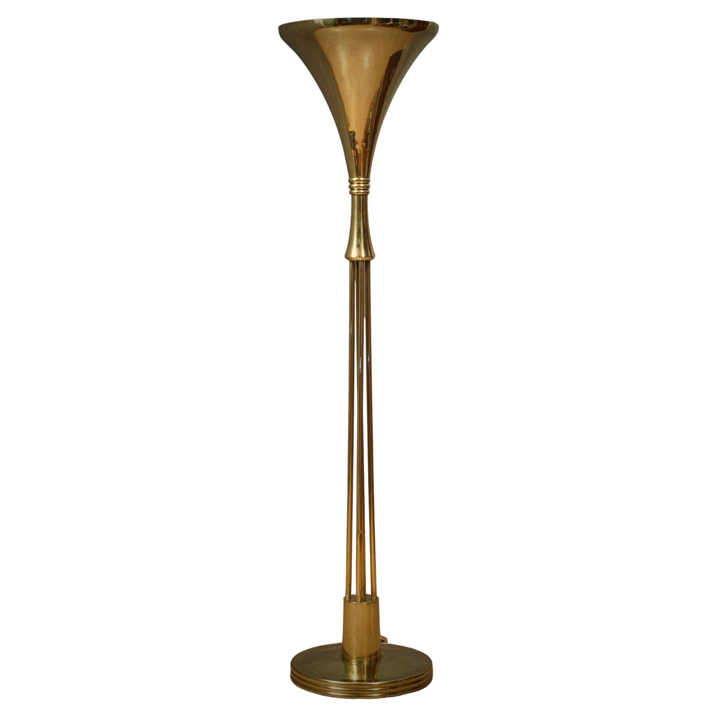 Lampadaire de fabrication italienne rond du milieu du siècle dernier, 1980
