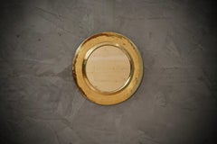 Mid-Century Modern Round Brass Wall Mirror, Italian Design, 1970