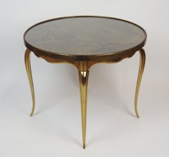 Midcentury Round Bronze Coffee Table