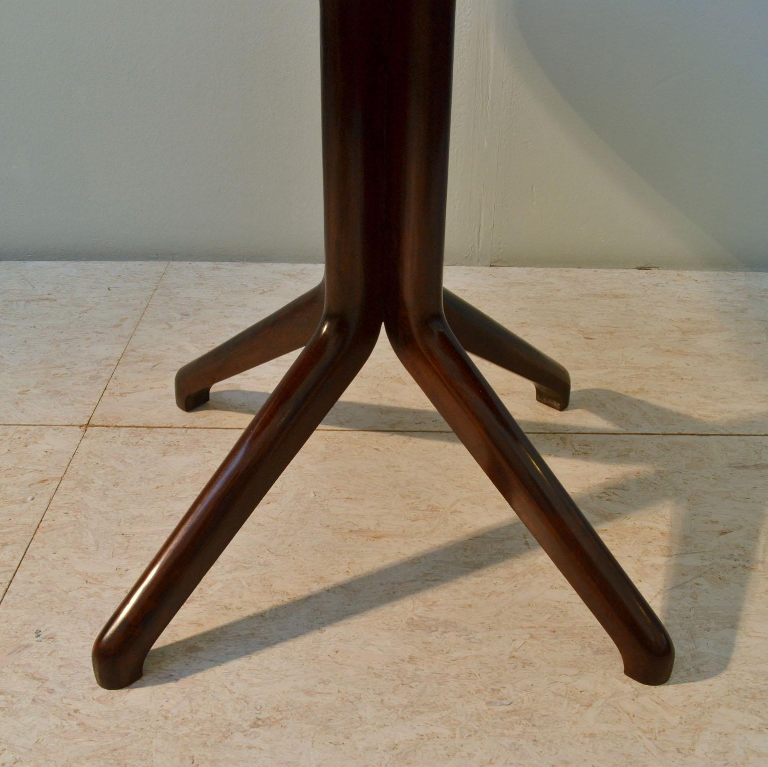 Dining Table by Aldo Tura, Parchment Top and Ebonized Wood Base 2