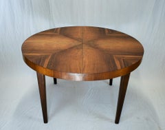 Midcentury Round Folding Dining Table by Jindrich Halabala, Czechoslovakia, 1950