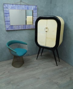 Midcentury Round Goatskin Dry Bars, 1950