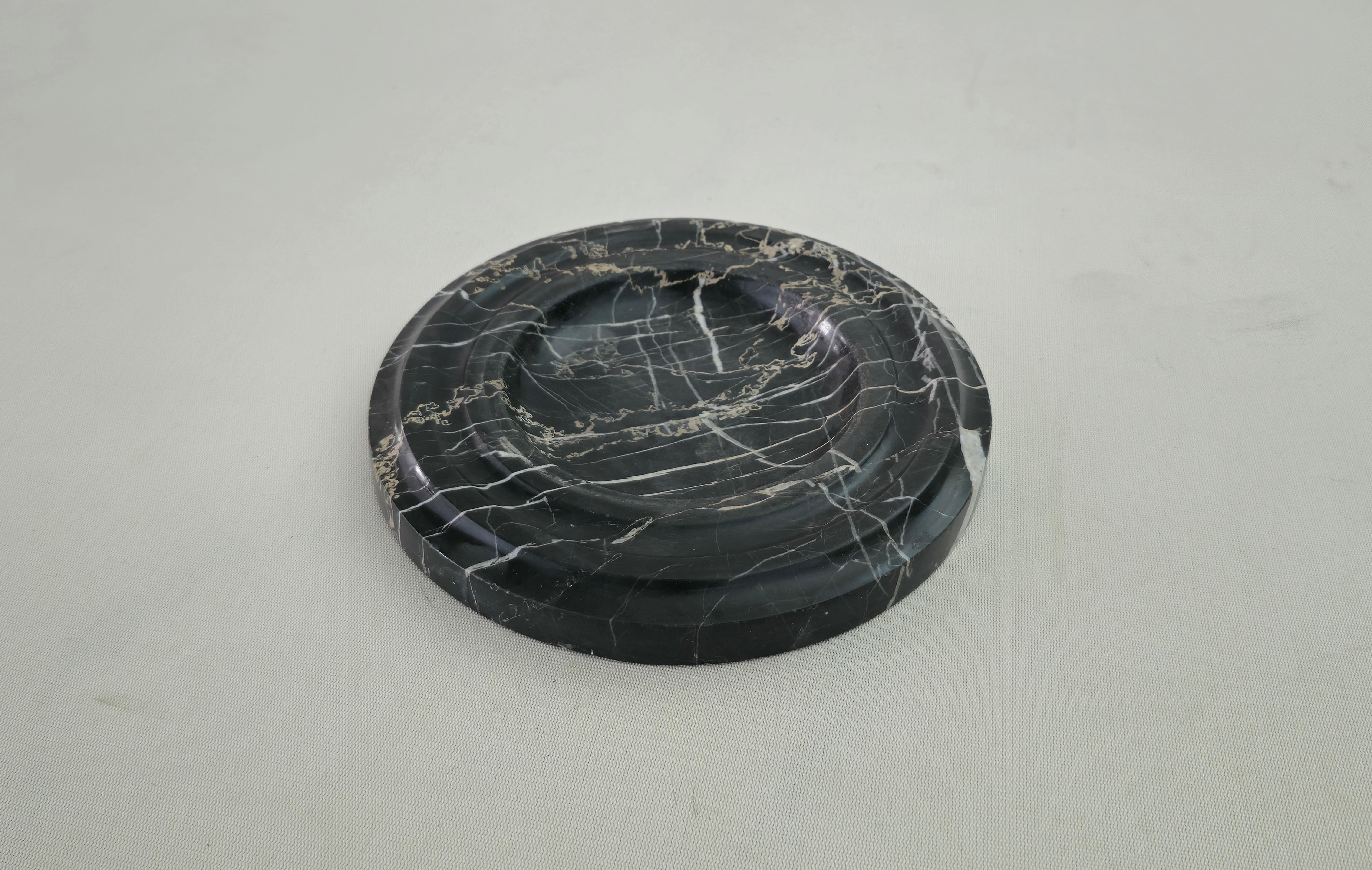 Midcentury Round Marble Bowl or Ashtray Sergio Asti Style, Italy 1970s 1