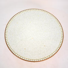 Midcentury Round Mosaic Coffee Table by Berthold Müller with Walnut Base, 1960s