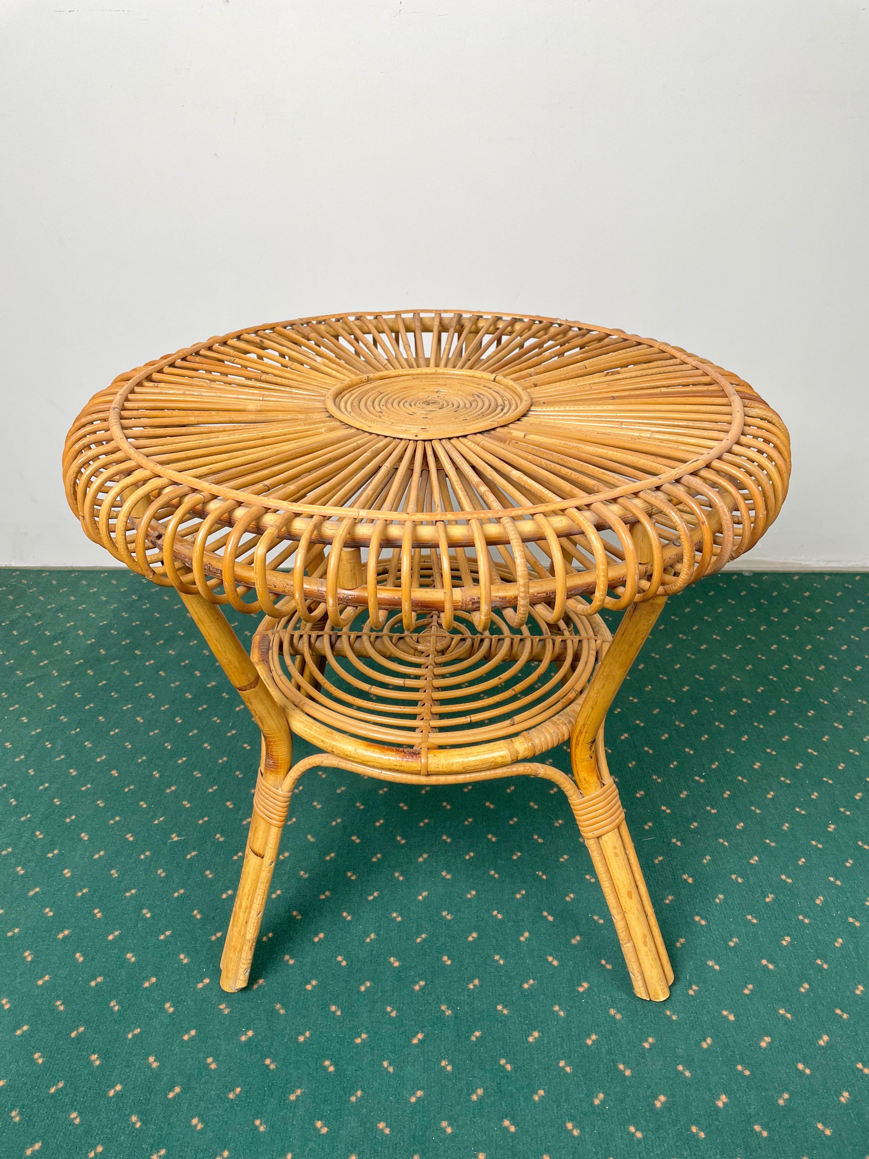 rattan bamboo coffee table