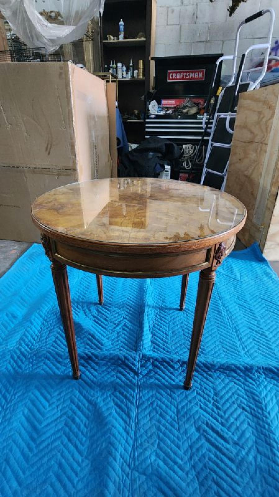 Table d'appoint ronde du milieu du siècle par Don Ruseau Bon état - En vente à Dallas, TX