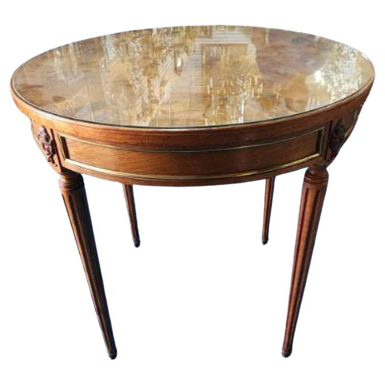 Table d'appoint ronde du milieu du siècle par Don Ruseau