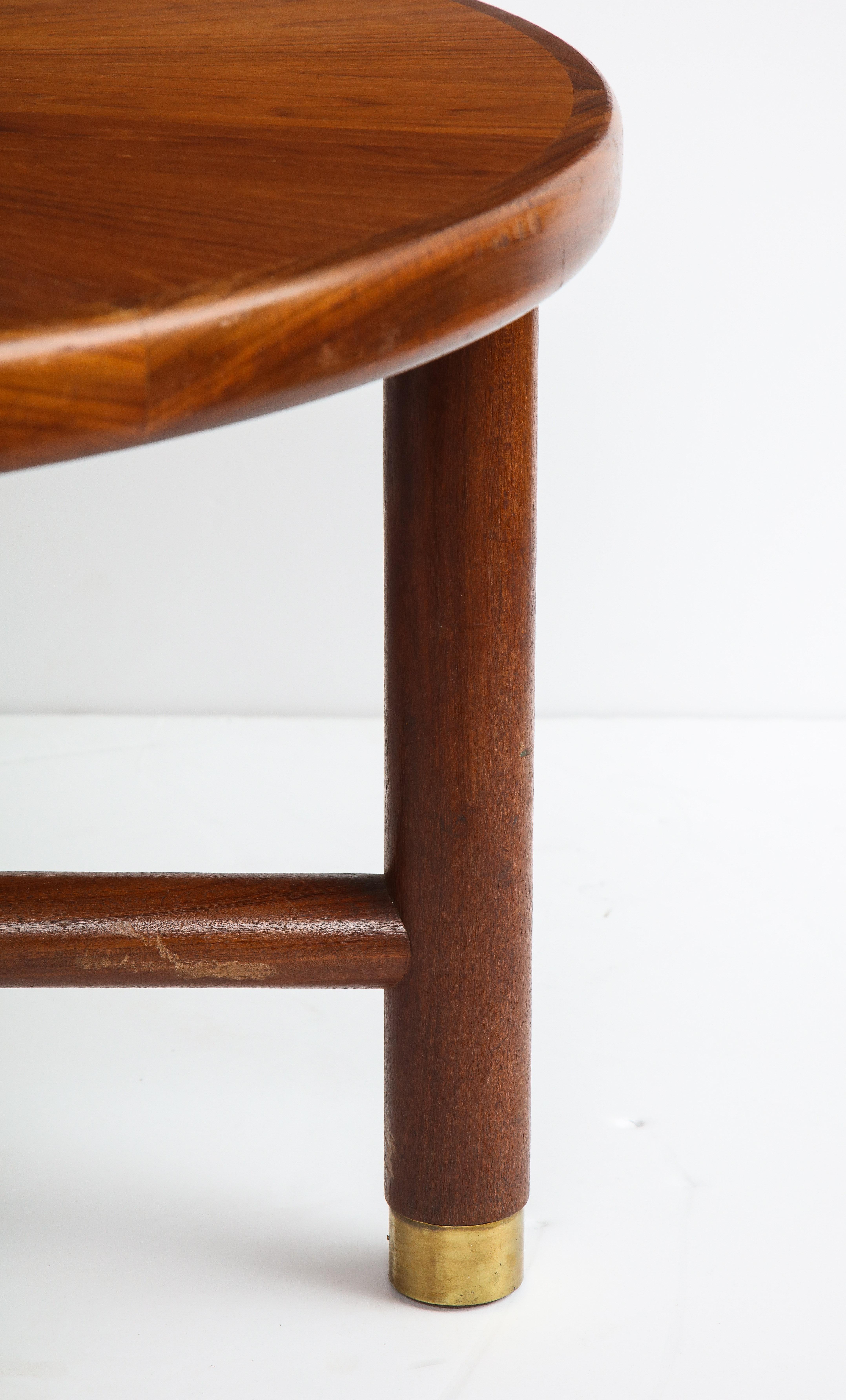 Midcentury Round Teak and Smoked Glass Coffee Table by G-Plan, U.K. 1960s 2