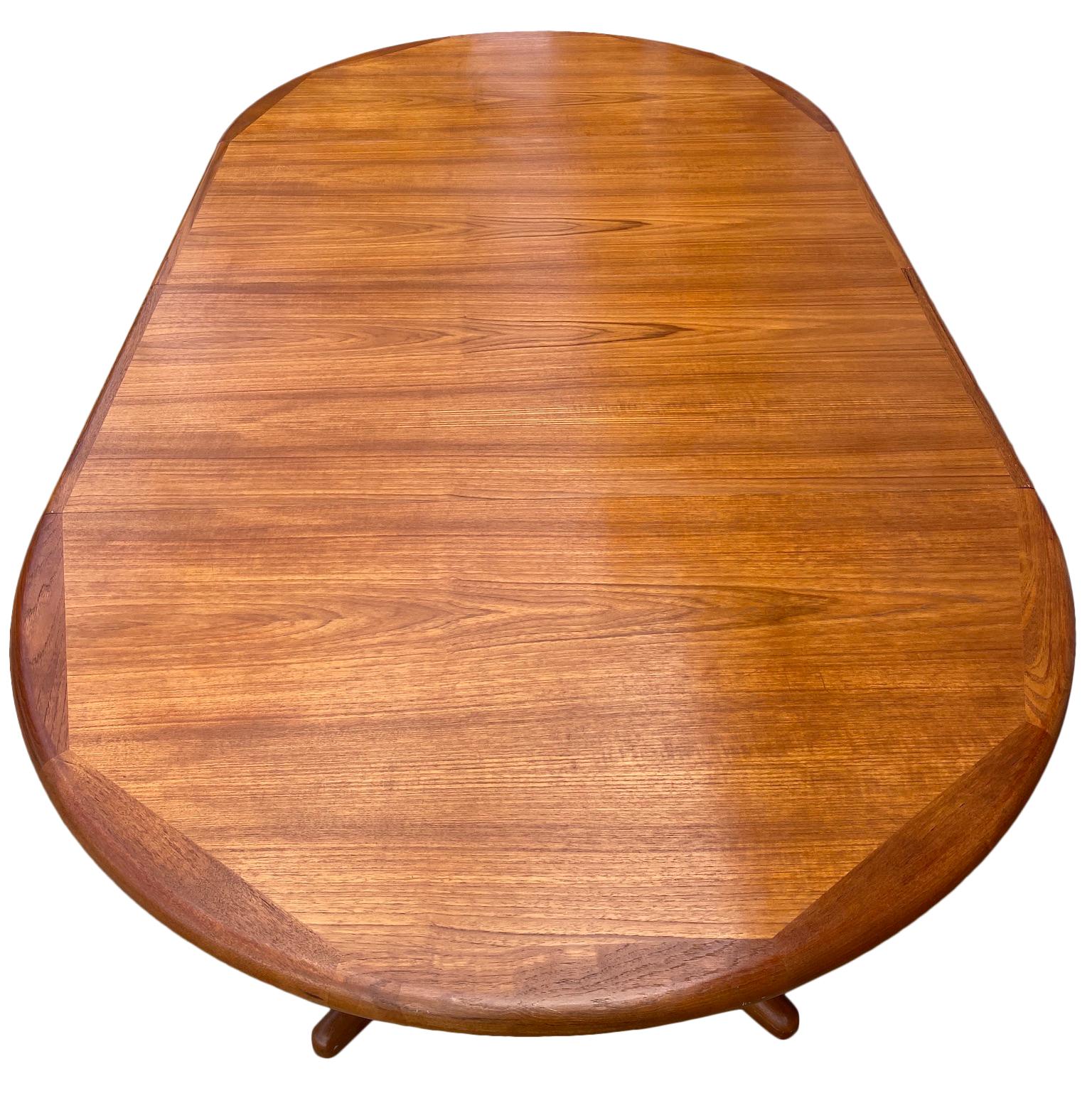 Mid-20th Century Midcentury Round Teak Danish Extension Dining Table by CJ Rosengaarden