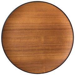 Mid Century Runde Teakholz Serviertablett Platte
