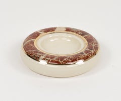 Midcentury Round Vide-Poche or Ashtray in Ceramic by Tommaso Barbi, Italy 1970s