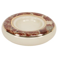 Midcentury Round Vide-Poche or Ashtray in Ceramic by Tommaso Barbi, Italy 1970s