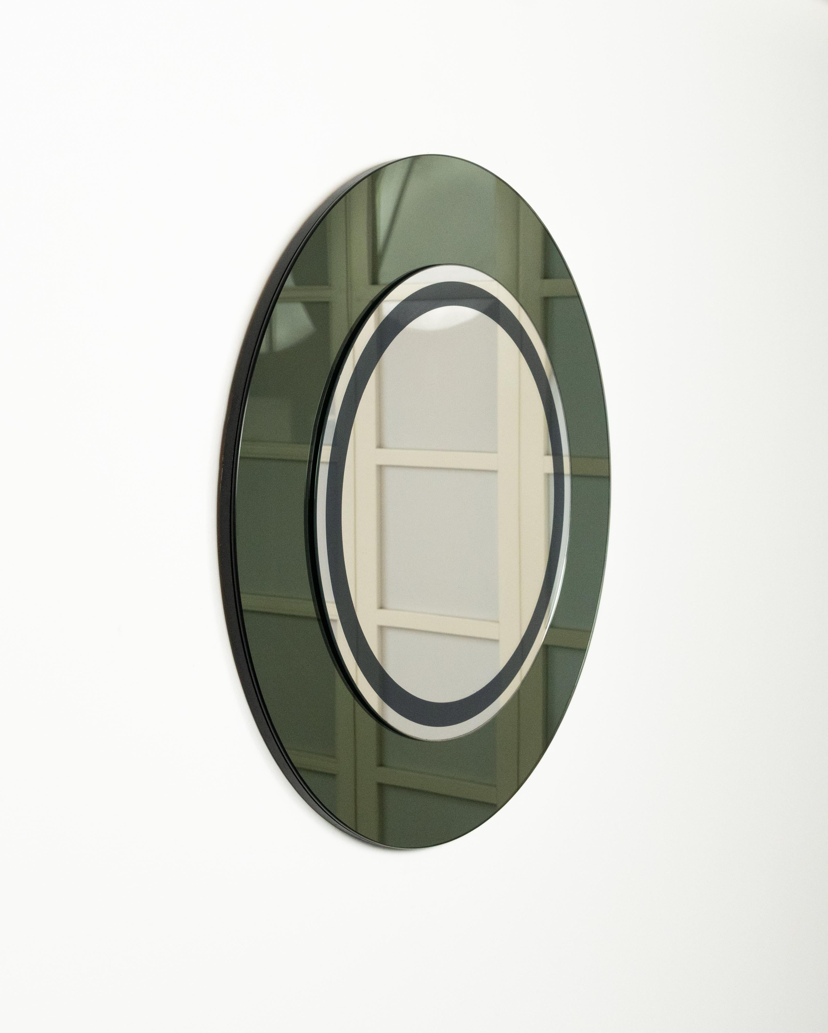 Miroir mural rond du milieu du siècle par Giuseppe Raimondi pour Cristal Arte, Italie, années 1970 en vente 4