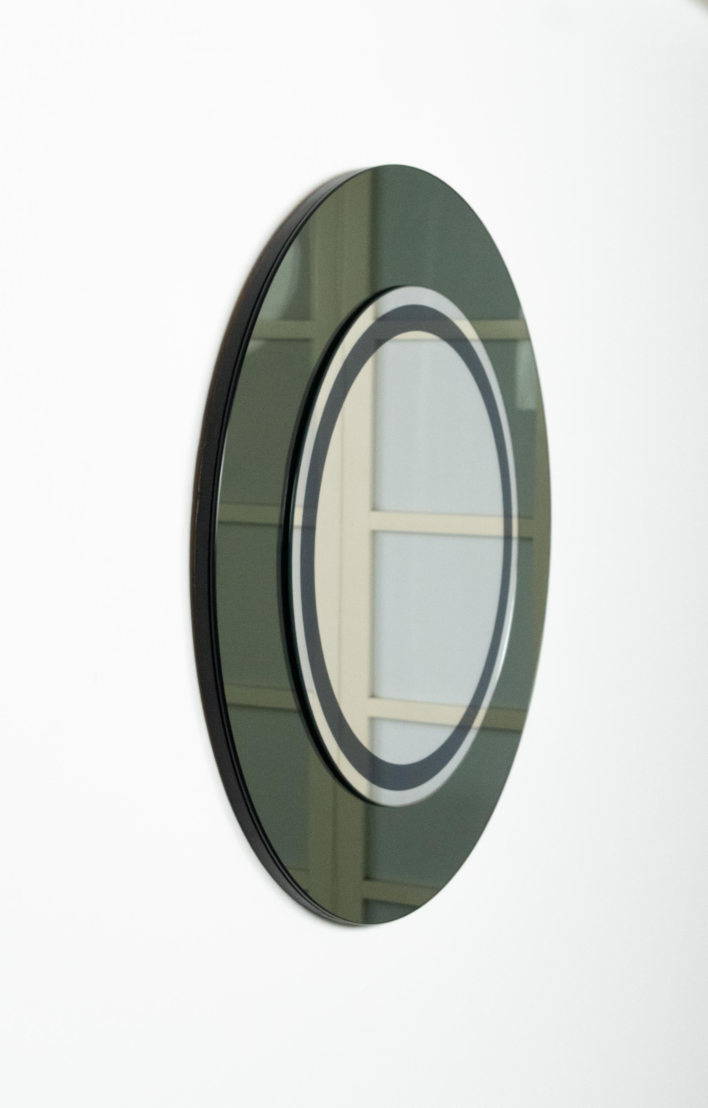 Miroir mural rond du milieu du siècle par Giuseppe Raimondi pour Cristal Arte, Italie, années 1970 en vente 6