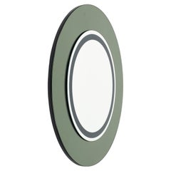 Midcentury Round Wall Mirror by Giuseppe Raimondi for Cristal Art, Italy 1970s