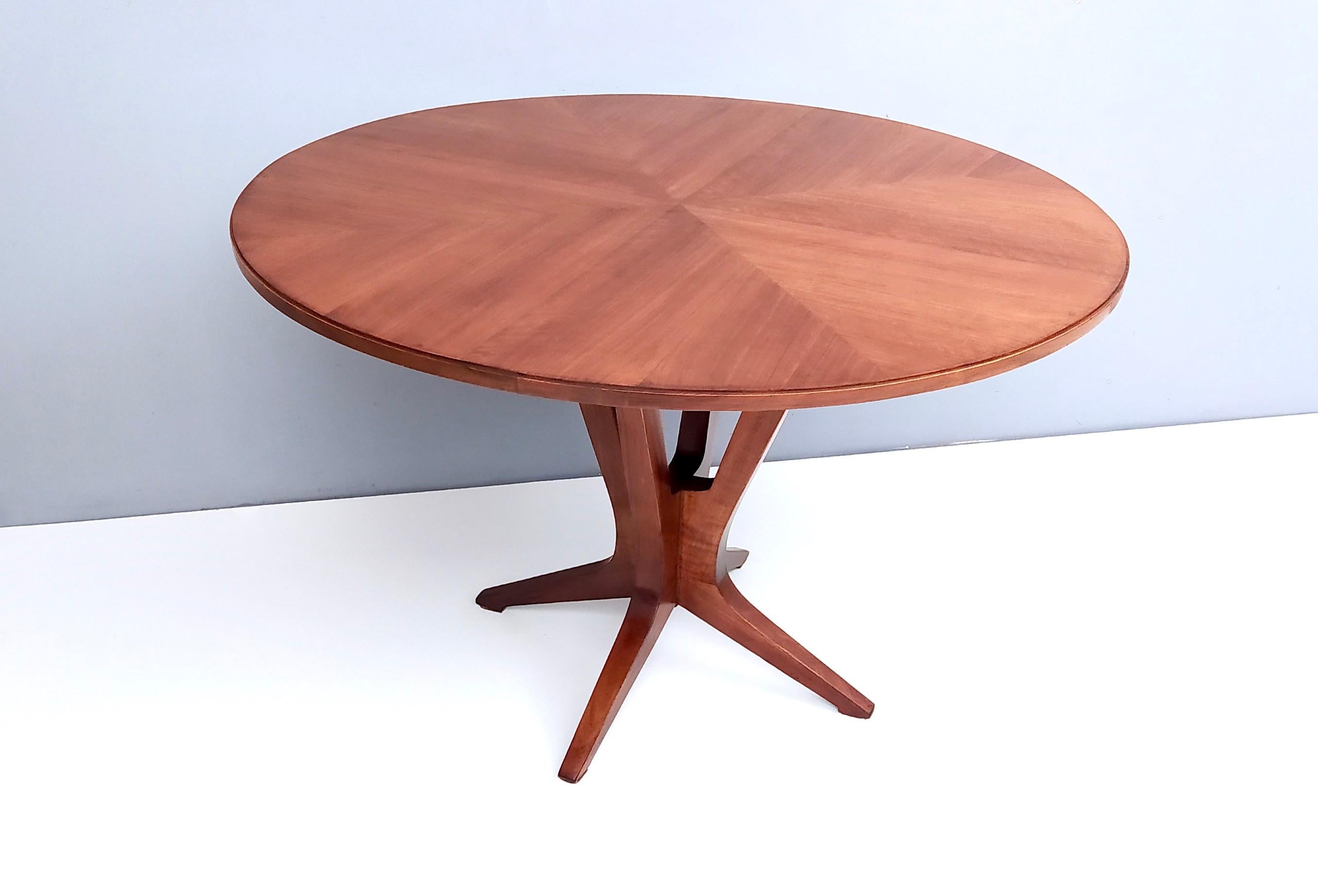 Mid-20th Century Midcentury Round Wooden Dining Table in the Style of Ico Parisi, Italy