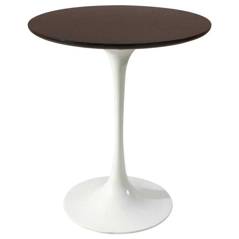 Midcentury Round Wooden Top Tulip Coffee Table by Arkana, 1960s at 1stDibs