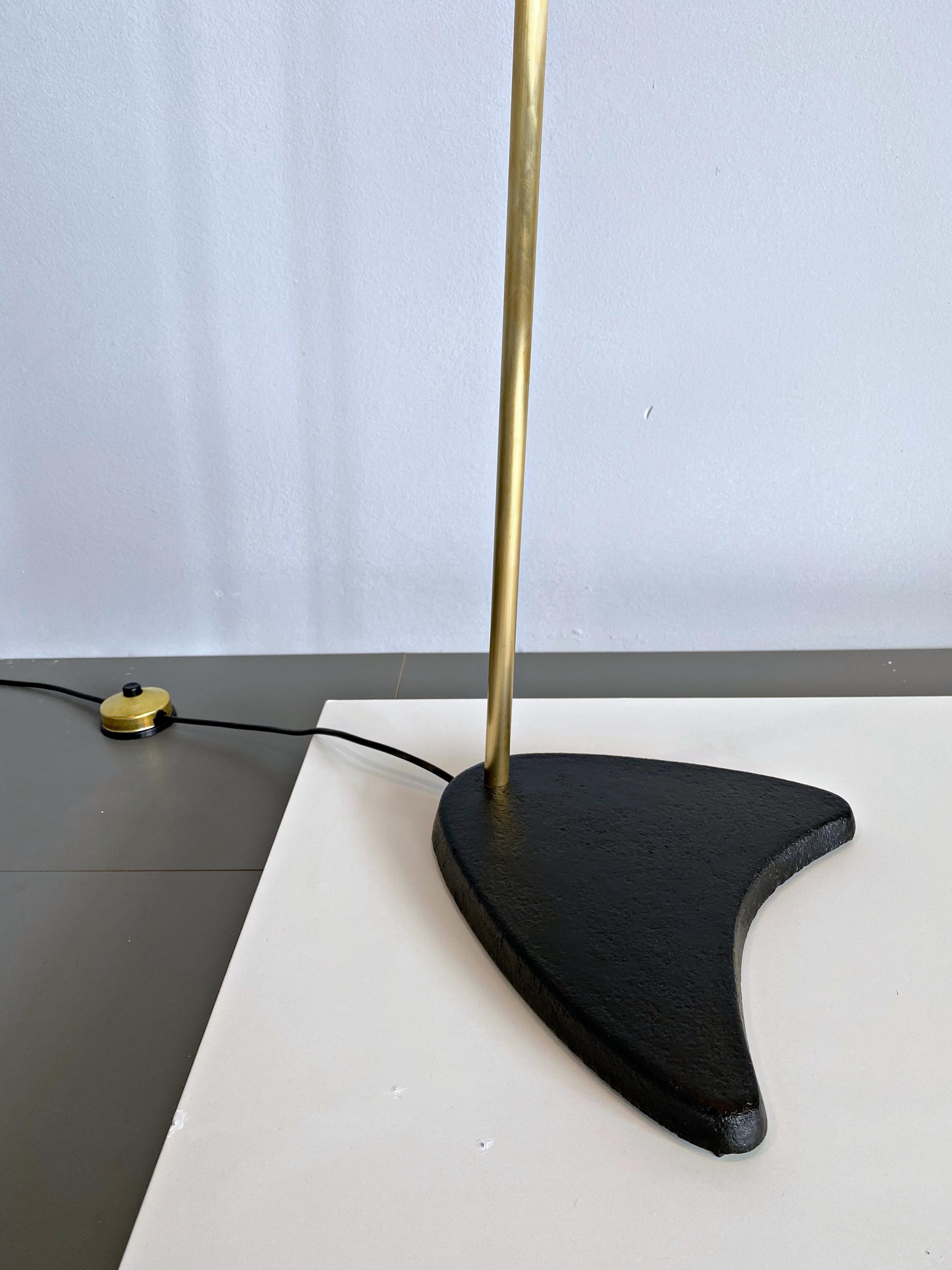 Midcentury Rupert Nikoll Adjustable Brass Floor Lamp, 1960s, Austria For Sale 3