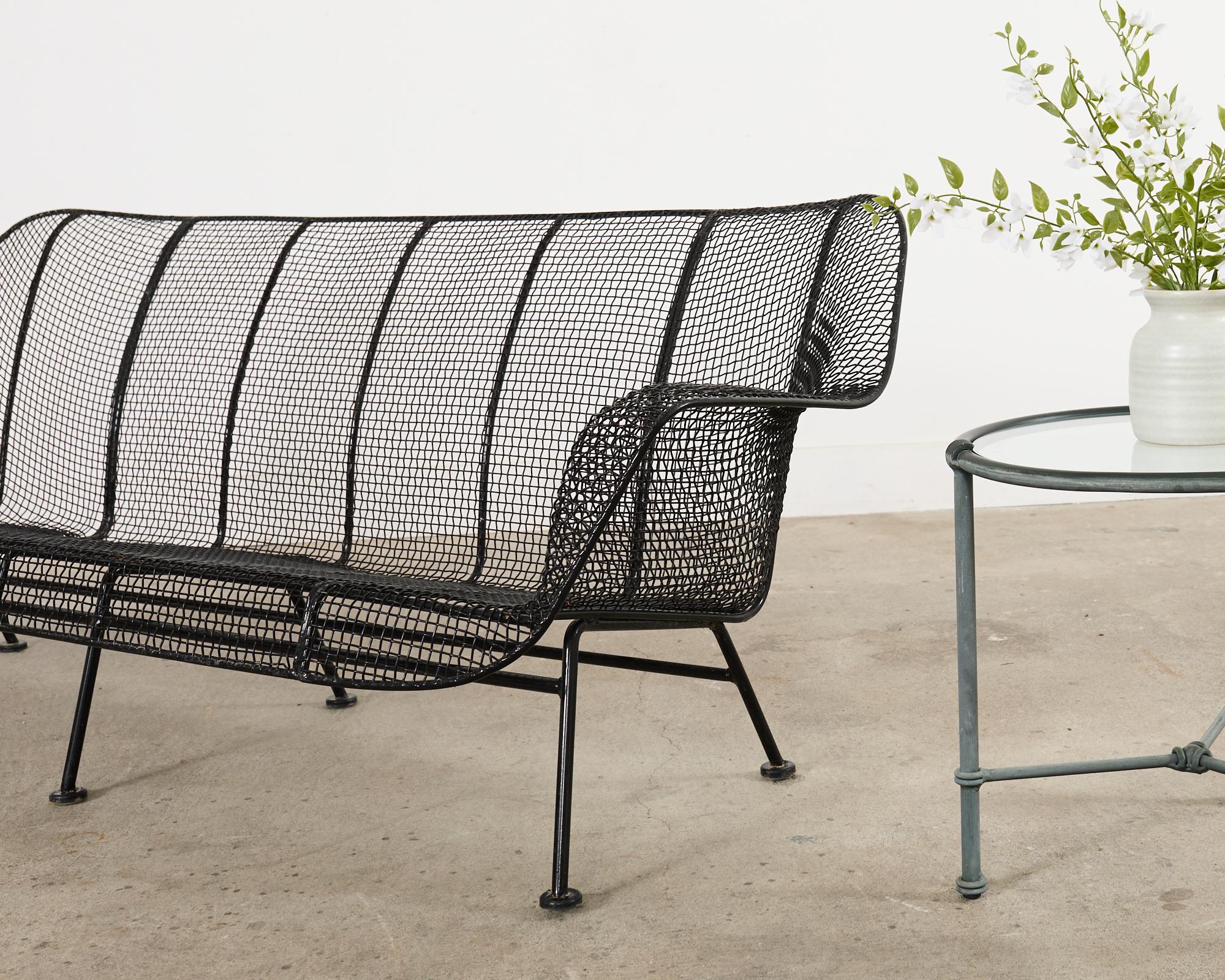 Midcentury Russell Woodard Sculptura Iron Garden Sofa 5