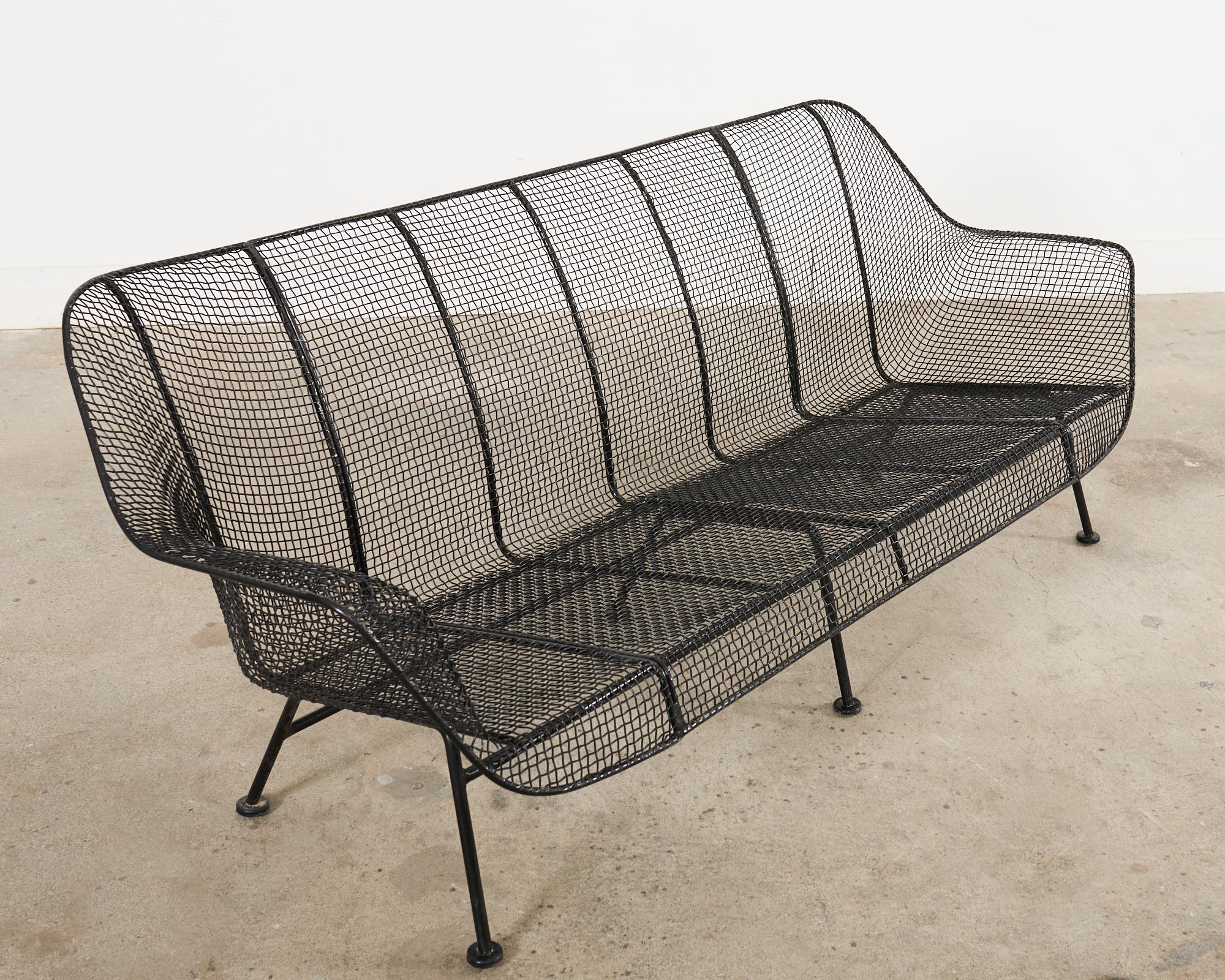 Midcentury Russell Woodard Sculptura Iron Garden Sofa 6