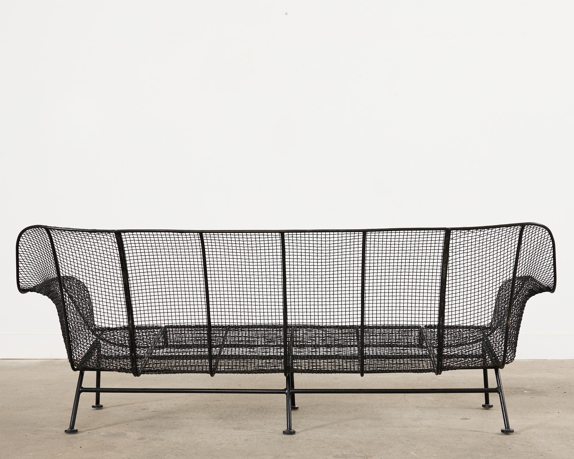 Midcentury Russell Woodard Sculptura Iron Garden Sofa 9