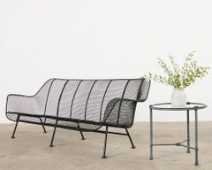 Midcentury Russell Woodard Sculptura Iron Garden Sofa