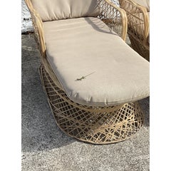 Midcentury Russell Woodard Spun Fiberglass Chaise Lounge, a Pair