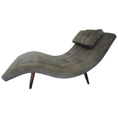 Midcentury "S" Curve Neu gepolstert Zwei Personen Lounge Chaise:: A. Pearsall