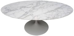 Midcentury Saarinen Oval Coffee Table with Special Order Marble Top