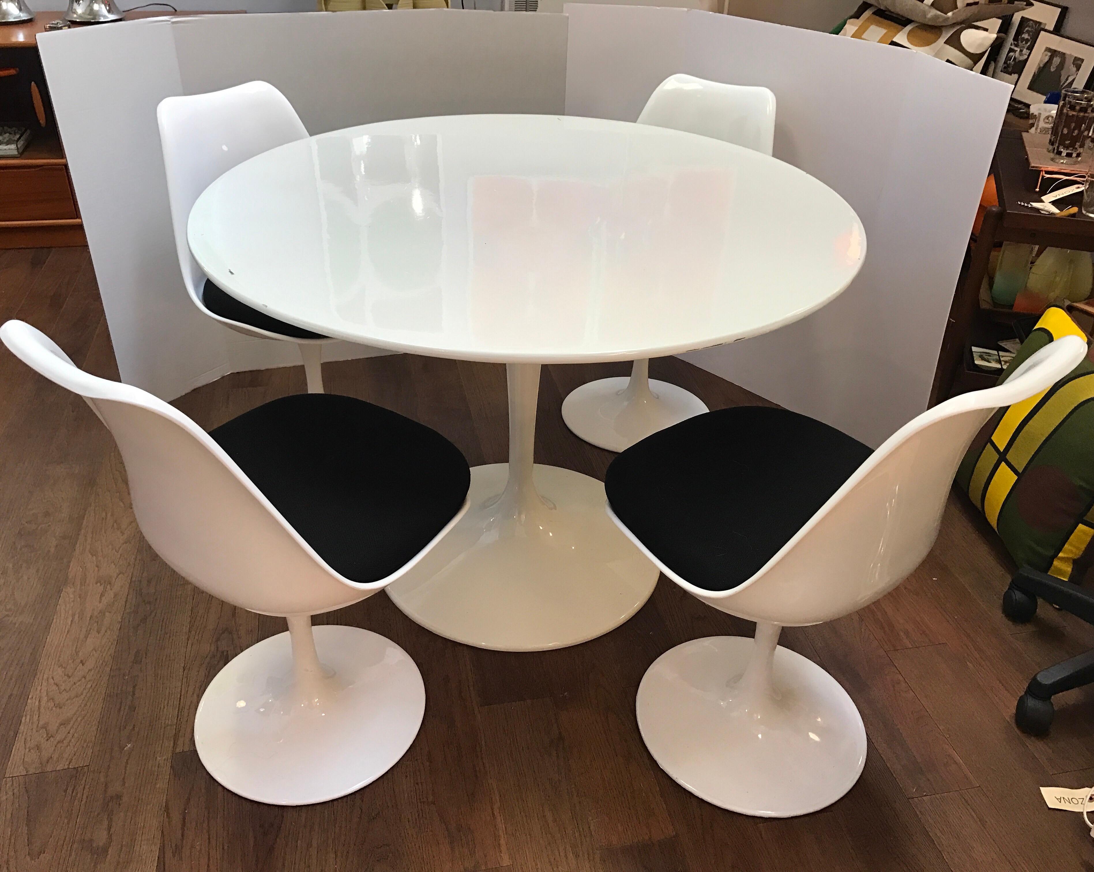 mid century tulip table and chairs